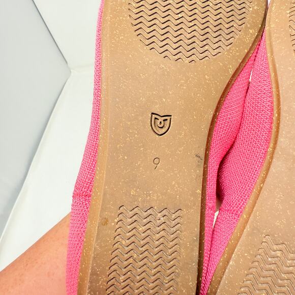 Rothy’s Pink Rose Flower Flats Knit Ballet Shoes Women’s Size 9 - Picture 9 of 10